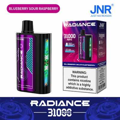 JNR Radiance 31K (31000) Puffs LED Display 0% 2% 5% Nicotine 28ml E-liquid 950mAh Rechargeable Battery Disposable Vape 3 JNR Radiance 31K (31000) Puffs LED Display 0% 2% 5% Nicotine 28ml E-liquid 950mAh Rechargeable Battery Disposable Vape 24hvape