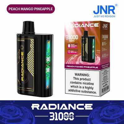 JNR Radiance 31K (31000) Puffs LED Display 0% 2% 5% Nicotine 28ml E-liquid 950mAh Rechargeable Battery Disposable Vape 7 JNR Radiance 31K (31000) Puffs LED Display 0% 2% 5% Nicotine 28ml E-liquid 950mAh Rechargeable Battery Disposable Vape 24hvape