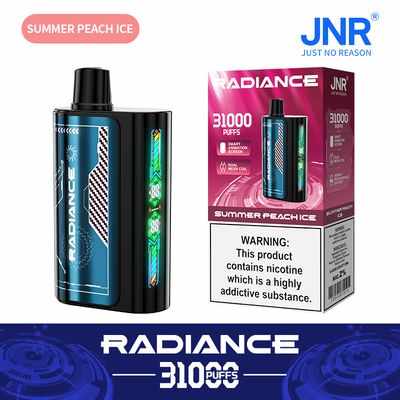 JNR Radiance 31K (31000) Puffs LED Display 0% 2% 5% Nicotine 28ml E-liquid 950mAh Rechargeable Battery Disposable Vape 9 JNR Radiance 31K (31000) Puffs LED Display 0% 2% 5% Nicotine 28ml E-liquid 950mAh Rechargeable Battery Disposable Vape 24hvape