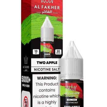 TWO APPLE 20MG Strengths 10ML 5000+ Nic Salt E-LIQUIDS by Al Fakher 2 TWO APPLE 20MG Strengths 10ML 5000+ Nic Salt E-LIQUIDS by Al Fakher