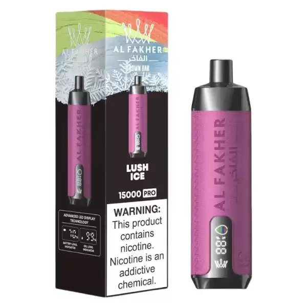 AL FAKHER CROWN BAR 15K(15000) Puffs 2% 5% Nicotine 20 ML of E-liquid Battery and Ejuice Display Battery Rechargeable (Type-C) Disposable Vape 15 AL Fakher Crown Bar 15K Pro 15000 Puffs 2% 5% Nicotine 18 ML of E-liquid Battery and Ejuice Display Battery Rechargeable (Type-C) Disposable Vape