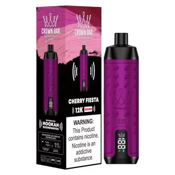 Al Fakher Crown Bar 12K (12000) Puffs 18ML E-liquid Direct-To-Lung (DTL) 750mAh Type-C Battery Disposable Vape 14 Al Fakher Crown Bar 12K (12000) Puffs 22ML E-liquid Direct-To-Lung (DTL) Leather Wrap 600mAh Type-C Battery Disposable Vape