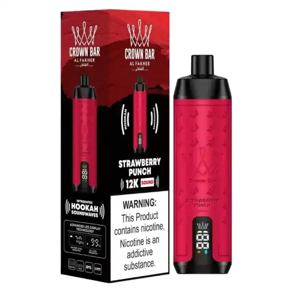 Al Fakher Crown Bar 12K (12000) Puffs 18ML E-liquid Direct-To-Lung (DTL) 750mAh Type-C Battery Disposable Vape 3 Al Fakher Crown Bar 12K (12000) Puffs 22ML E-liquid Direct-To-Lung (DTL) Leather Wrap 600mAh Type-C Battery Disposable Vape