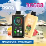 Bang 36K(36000) Puffs Advanced Fingerprint Full Screen 0% 2% 3% 5% Nicotine 36mL E-liquid Smart Full-Screen Display Disposable Vape