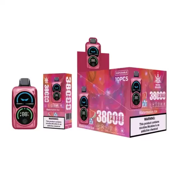 Bang Beach 38K (38000) Puffs Fingerprint LED Display 0% 2% 3% 5% Nicotine 38 Ml E-liquid Disposable Vape 3 Bang Beach 38K(38000) Puffs Fingerprint LED Display 0% 2% 3% 5% Nicotine 38 ml E-liquid Disposable Vape