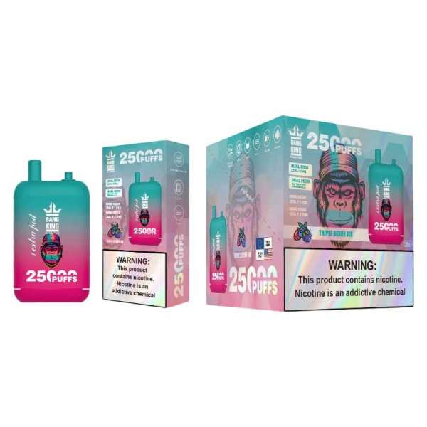 Bang King 25K 25000 Puffs Dual Pods 46ml E-liquid 0% 2% 3% 5% Nicotine Type-C Charging Disposable Vape 31 Bang King 25000 puff Disposable Vape 25k Dual Pods