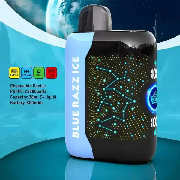 Bang Starry 25K (25000) Puffs Star Screen Display 3D Curved Screen 28ML E-liquid 0% 2% 3% 5% Nicotine 800mAh Rechargeable Battery Disposable Vape 1 Vape Industry