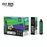 ELF BOX SHISHA 16000(16K) Puffs 28ml e-liquid 0% 2% 3% 5% Nicotine LED Display Type-C rechargeable Leather Disposable Vape Pen
