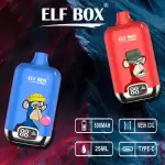 ELF Box Digital 12K(12000) puffs LED Display 25ml E-liquid 0% 2% 3% 5% Nicotine Type-C Rechargeable Disposable Vape