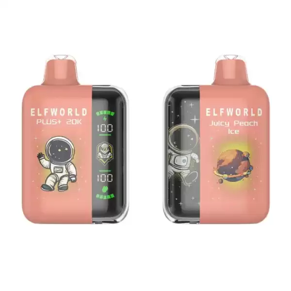 Elfworld PLUS 25K 20000 Puffs 0% 2% 3% And 5% Nicotine LCD Screen Display 22ml E-liquid Capacity Display Disposable Vape 41 Elfworld PLUS 20000 Puffs nicotine strengths: 0%, 2%, 3%, and 5% LCD Screen Display 22ml e-liquid capacity Display Disposable Vape