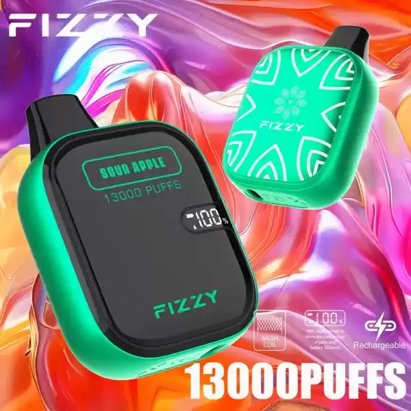 Fizzy Boom 13K (13000) Puffs 21ML E-liquid Mesh Coil LCD Screen 650mAh Rechargeable Battery 2 5% Nicotine Disposable Vape 35 Fizzy Boom 13K (13000) Puffs 21ML E-liquid Mesh Coil LCD Screen 650mAh Rechargeable Battery 2 5% Nicotine Disposable Vape