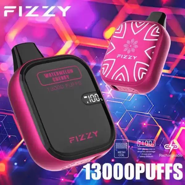 Fizzy Boom 13K (13000) Puffs 21ML E-liquid Mesh Coil LCD Screen 650mAh Rechargeable Battery 2 5% Nicotine Disposable Vape 38 Fizzy Boom 13K (13000) Puffs 21ML E-liquid Mesh Coil LCD Screen 650mAh Rechargeable Battery 2 5% Nicotine Disposable Vape