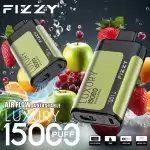 Fizzy Luxury 15K (15000) Puffs 22ML E-liquid Mesh Coil LCD Screen Adjustable Air Flow 15flavors 650mAh Rechargeable Battery 2% 5% Nicotine Disposable Vape