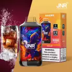 JNR Falcon Crystal 16K (16000) Puffs LED Display 2% 5% Nicotine 22ml E-liquid 850mAh Rechargeable Battery Disposable Vape