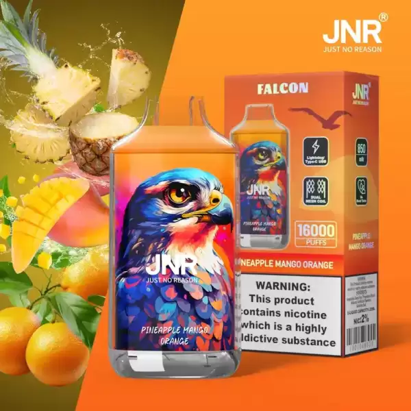 JNR Falcon Crystal 16K (16000) Puffs LED Display 2% 5% Nicotine 22ml E-liquid 850mAh Rechargeable Battery Disposable Vape 22 JNR Falcon Crystal 16K (16000) Puffs LED Display 2% 5% Nicotine 22ml E-liquid 850mAh Rechargeable Battery Disposable Vape
