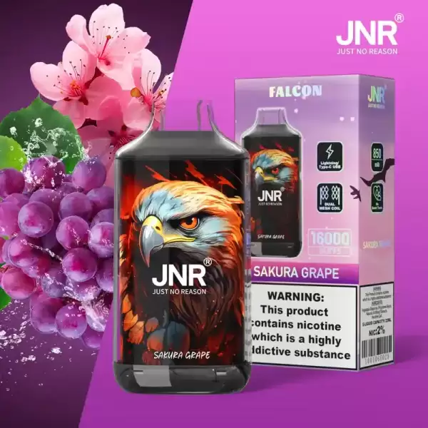 JNR Falcon Crystal 16K (16000) Puffs LED Display 2% 5% Nicotine 22ml E-liquid 850mAh Rechargeable Battery Disposable Vape 24 JNR Falcon Crystal 16K (16000) Puffs LED Display 2% 5% Nicotine 22ml E-liquid 850mAh Rechargeable Battery Disposable Vape