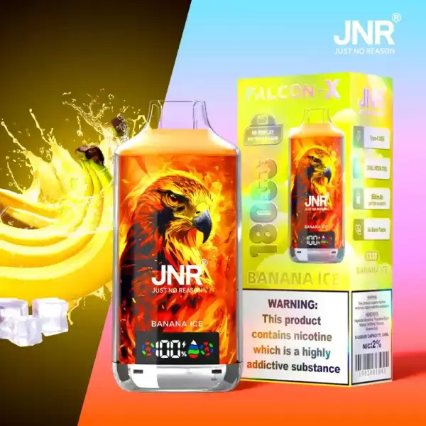 JNR Falcon X 18K (18000) Puffs LED Display 2% Nicotine 24ml E-liquid Disposable Vape 2 JNR Falcon X 18K (18000) Puffs LED Display 2% Nicotine 24ml E-liquid Disposable Vape