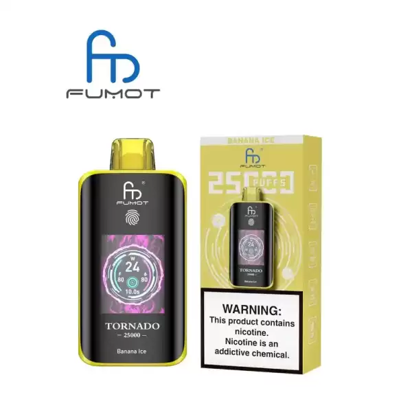 RandM Fumot Tornado 25K (25000) Puffs 3D Curved Screen 2% 5% Nicotine 700mAh Rechargeable Battery Touch Switch Disposable Vape 2 RandM Fumot Tornado 25K (25000) Puffs 3D Curved Screen 2% 5% Nicotine 700mAh Rechargeable Battery  Touch Switch Disposable Vape