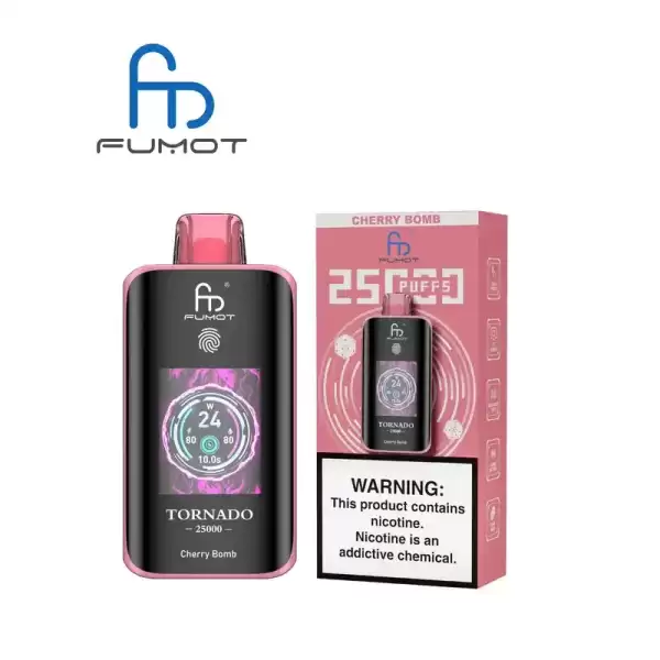 RandM Fumot Tornado 25K (25000) Puffs 3D Curved Screen 2% 5% Nicotine 700mAh Rechargeable Battery Touch Switch Disposable Vape 6 RandM Fumot Tornado 25K (25000) Puffs 3D Curved Screen 2% 5% Nicotine 700mAh Rechargeable Battery  Touch Switch Disposable Vape