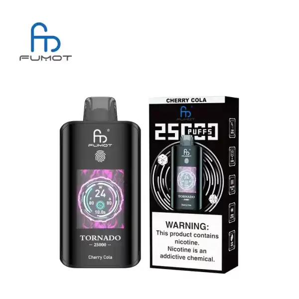 RandM Fumot Tornado 25K (25000) Puffs 3D Curved Screen 2% 5% Nicotine 700mAh Rechargeable Battery Touch Switch Disposable Vape 7 RandM Fumot Tornado 25K (25000) Puffs 3D Curved Screen 2% 5% Nicotine 700mAh Rechargeable Battery  Touch Switch Disposable Vape