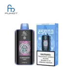 RandM Fumot Tornado 25K (25000) Puffs 3D Curved Screen 2% 5% Nicotine 700mAh Rechargeable Battery  Touch Switch Disposable Vape