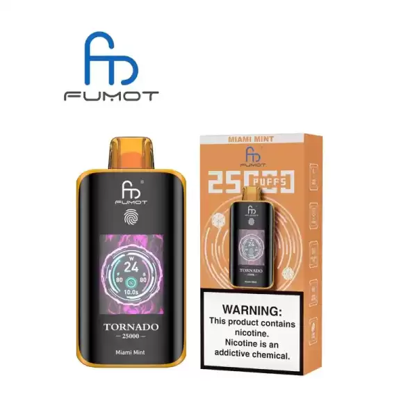 RandM Fumot Tornado 25K (25000) Puffs 3D Curved Screen 2% 5% Nicotine 700mAh Rechargeable Battery Touch Switch Disposable Vape 15 RandM Fumot Tornado 25K (25000) Puffs 3D Curved Screen 2% 5% Nicotine 700mAh Rechargeable Battery  Touch Switch Disposable Vape