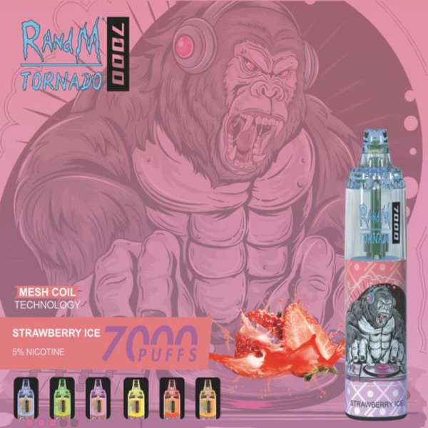 RandM Tornado 7K (7000) Puffs 14ml E-liquid 850mAh Battery 2% 5% Nicotine Rechargeable (type-C) Disposable Vape 25 RandM Tornado 7K (7000) Puffs 14ml E-liquid 850mAh Battery 2% 5% Nicotine Rechargeable (type-C) Disposable Vape