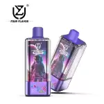UZY Crystal 100k (100000) Puff (4in 1) Four Flavors 56ml E-Liquid 650mAh Battery Rechargeable 0% 2% 3% 5% Nicotine Disposable Vape