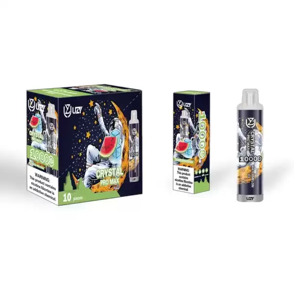 UZY Crystal Pro Max 10K (10000) Puffs 23.0ML E-Liquid 650mAh Battery Rechargeable 2%-5% Nicotine Disposable Vape 2 16.0ML E-Liquid 650mAh Battery Rechargeable 2%-5% Nicotine Disposable Vape