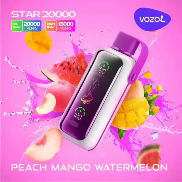 Vozol Star 20K (20000) Puffs Full Screen Display 24mL E-liquid 2% 5% Nicotine Type-C Charging Disposable Vape 10 Vozol Star 20K (20000) Puffs Full Screen Display 24mL E-liquid 2% 5% Nicotine Type-C Charging Disposable Vape