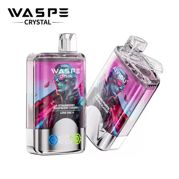 WASPE Crystal Double Flavors 40K (40000) Puffs 32mL E-liquid 0% 2% 5% Nicotine Smart LED Display Type-C Charging Disposable Vape 11 WASPE Crystal Double Flavors 40K (40000) Puffs 32mL E-liquid 0% 2% 5% Nicotine Smart LED Display Type-C Charging Disposable Vape