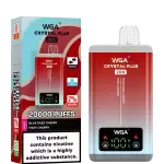 WGA Crystal Plus 20k (20000) Puffs Switchable Taste Function Dual Flavors 2% 5% Nicotine Adjustable Airflow Disposable Vape