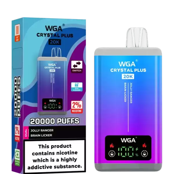 WGA Crystal Plus 20k (20000) Puffs Switchable Taste Function Dual Flavors 2% 5% Nicotine Adjustable Airflow Disposable Vape 8 WGA Crystal Plus 20k (20000) Puffs Switchable Taste Function Dual Flavors 2% 5% Nicotine Adjustable Airflow Disposable Vape