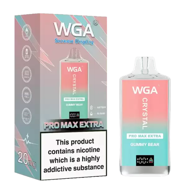 WGA Crystal Pro Max Extra 15K (15000) Puffs Adjustable Airflow 650mAh Battery Type-C Charging 20ml Capacity 2% 5% Nicotine Disposable Vape 10 WGA Crystal Pro Max Extra 15K (15000) Puffs Adjustable Airflow 650mAh Battery Type-C Charging 20ml Capacity 2% 5% Nicotine Disposable Vape