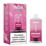 WGA Crystal Pro Max Extra 15K (15000) Puffs Adjustable Airflow 650mAh Battery Type-C Charging 20ml Capacity 2% 5% Nicotine Disposable Vape