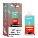 WGA Crystal Pro Max Extra 15K (15000) Puffs Adjustable Airflow 650mAh Battery Type-C Charging 20ml Capacity 2% 5% Nicotine Disposable Vape